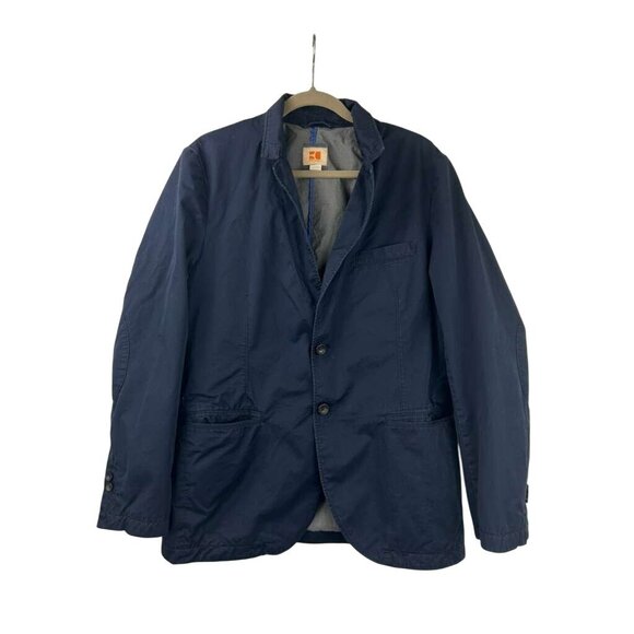 Hugo Boss Orange Men's Size 42R Blazer Navy Blue Jacket Buttons Front Pockets - Picture 7 of 16
